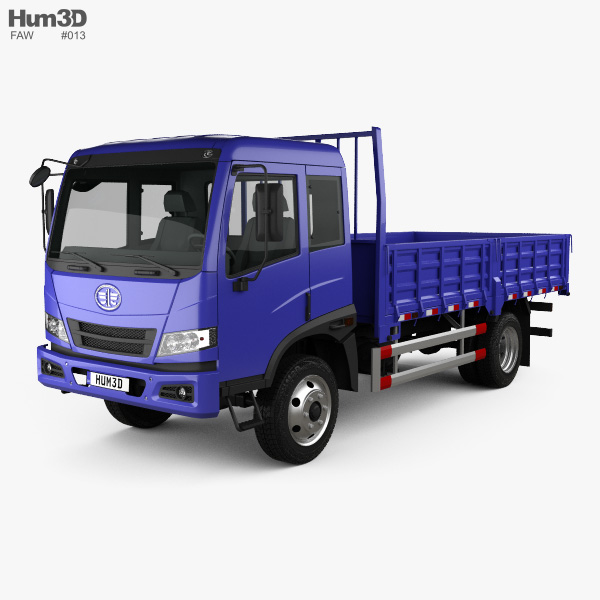 FAW J5K Flatbed Truck 2015 3D model