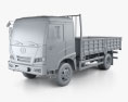 FAW J5K Flatbed Truck 2015 3d model clay render