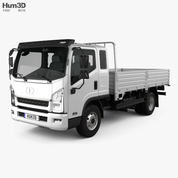 FAW Tiger Flatbed Truck 2018 3D model