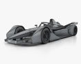 FIA Gen2 Formula E 2019 3D-Modell wire render
