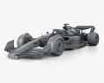 FIA F1 Car 2022 3D模型 wire render