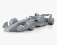 FIA F1 Car 2022 3d model clay render