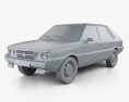 FSO Polonez 1978 3d model clay render