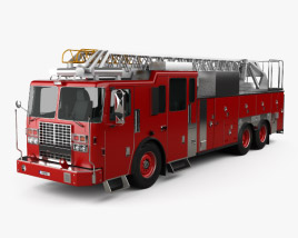 Ferrara Ultra HD-100 Rear Mount Aerial Ladder Fire Truck 2016 3D model