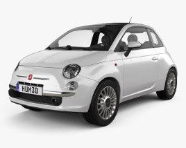 Fiat 500 2012 3D模型