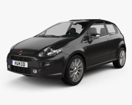 Fiat Punto Evo 3도어 2012 3D 모델 