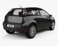 Fiat Punto Evo 3-door 2012 3d model back view