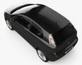 Fiat Punto Evo 3-door 2012 3d model top view