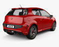 Fiat Punto Evo Abarth 2012 Modelo 3D vista trasera