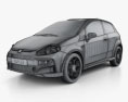 Fiat Punto Evo Abarth 2012 Modelo 3D wire render