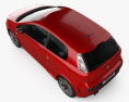 Fiat Punto Evo Abarth 2012 Modelo 3D vista superior