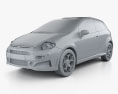 Fiat Punto Evo Abarth 2012 Modelo 3D clay render