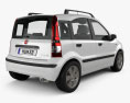 Fiat Panda 2012 3d model back view