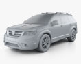 Fiat Freemont 2014 3d model clay render