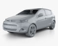 Fiat Palio 2016 3d model clay render
