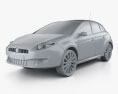 Fiat Bravo 2015 3d model clay render