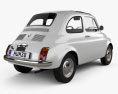 Fiat 500 1970 3D模型 后视图