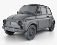 Fiat 500 1970 Modello 3D wire render