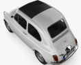 Fiat 500 1970 Modello 3D vista dall'alto