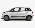 Fiat 500L 2015 3d model side view