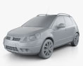 Fiat Sedici 2015 3d model clay render