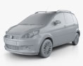 Fiat Idea 2015 Modèle 3d clay render
