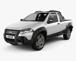 3D model of Fiat Strada Crew Cab Adventure 2014