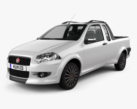 Fiat Strada Crew Cab Sporting 2014 Modèle 3D