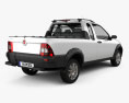 Fiat Strada Crew Cab Trekking 2014 3d model back view