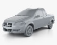 Fiat Strada Crew Cab Working 2014 3d model clay render