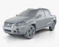 Fiat Strada Long Cab Adventure 2014 3d model clay render