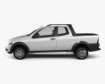 Fiat Strada Long Cab Working 2014 3d model side view