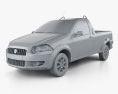 Fiat Strada Short Cab Trekking 2014 3d model clay render