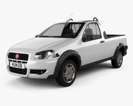 3D model of Fiat Strada Short Cab Working 2014