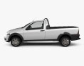 Fiat Strada Short Cab Working 2014 3d model side view