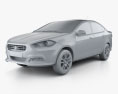 Fiat Viaggio 2016 3Dモデル clay render
