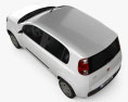 Fiat Uno Attractive hatchback 5-door 2014 3d model top view