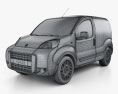 Fiat Fiorino Furgoneta 2011 Modelo 3D wire render