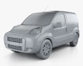 Fiat Fiorino Panel Van 2014 3d model clay render