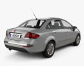Fiat Linea 2014 3d model back view
