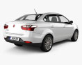 Fiat Siena 2015 3D 모델  back view