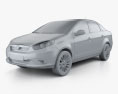 Fiat Siena 2015 3D 모델  clay render
