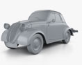 Fiat 500 Topolino 1936 3D-Modell clay render
