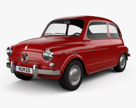 Fiat 600 D 1960 3D model