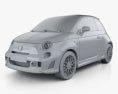 Fiat 500 Abarth 595 Turismo 2017 3d model clay render