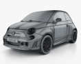 Fiat 500 C Abarth Esseesse 2014 3d model wire render