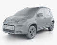 Fiat Panda 4x4 2015 3d model clay render