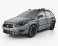 Fiat Croma 2011 3d model wire render