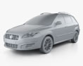 Fiat Croma 2011 3d model clay render