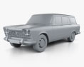 Fiat 2300 Familiare 1963 3d model clay render